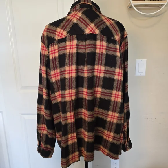Maurices Black and Red Plaid Button-Down Shirt - Picture 3 of 7